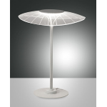 LAMPADA DA TAVOLO VELA LED 12W 3000K 1100LM METALLO E METACRILATO BIANCO DIMMERABILE