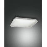 PLAFONIERA HUGO LED 18W 3000K 1980LM METALLO E VETRO CURVATO BIANCA DIMMERABILE