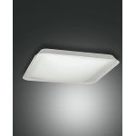 PLAFONIERA HUGO LED 24W 3000K 2950 LM METALLO BIANCO E VETRO CURVATO DIMMERABILE