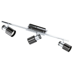 PLAFONIERA DAVIDA 3 X GU10 LED 5W INCLUSE STRUTTRA METALLO NERO E NIKEL 58 x 7