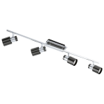 PLAFONIERA DAVIDA 4 X GU10 LED 5W INCLUSA STRUTTRA METALLO NERO E NIKEL 78 x 7