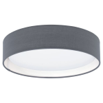 PLAFONIERA PASTERI LED 11W 3000K 950Lm STRUTTURA METALLO DIFFUSORE TESSUTO GRIGIO Ø32 H9