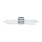 PLAFONIERA APPLIQUE LED 26W 3000K 2400Lm RONCADE METALLO CROMATO DIFFUSORE OPACO 65 x 13 H4.5