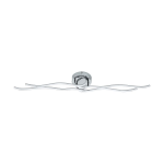 PLAFONIERA RONCADE LED 40W 3000K 3600Lm METALLO CROMATO DIFFUSORE OPACO 116 x 18 H7.5