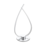 LAMPADA DA TAVOLO RONCADE LED 14W 3000K 1200Lm METALLO CROMATO DIFFUSORE OPACO 19.5 x 15 H33.5