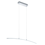 SOSPENSIONE LASANA LED 14W 3000K 1400Lm METALLO CROMATO DIFFUSORE OPACO 90 H100