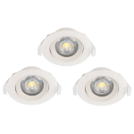 3 X FARETTI DA INCASSO PANNELLI ORIENTABILI SARTIANO LED 3 X 5W 3000K 470Lm Ø9 FORO Ø7.3