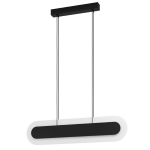 SOSPENSIONE FABRIANO LED 2 X 16W 4800 LM 3000K DIMMER METALLO NERO DIFFUSORE POLICARBONATO BIANCO 86 x 3.5 H150