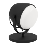 LAMPADA DA TAVOLO UPANEMA 1 X E27 METALLO NERO DIFFUSORE VETRO CORROSO 18.5 x 18.5 H22