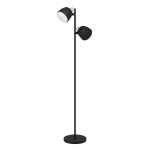 PIANTANA UPANEMA 2 X E27 METALLO NERO DIFFUSORE VETRO CORROSO H162