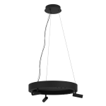 SOSPENSIONE BRUSCOLI 3 FARETTI ORIENTABILI 3 X 8W 3000K 1920LM METLALO NERO CON TELECOMANDO Ø60 H150