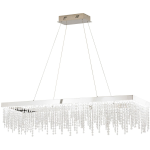 SOSPENSIONE ANTELAO 39W LED 4000K 5100LM METALLO CROMATO CRISTALLO CHIARO DIMMER