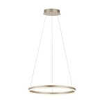 SOSPENSIONE ANTETONARELLA 2 X 39W LED 3000K 9200LM METALLO CHAMPAGNE POLICARBONATO SATINATO DIMMER Ø80 H150