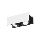 PLAFONIERA VIDAGO 2 X 5,4W LED 3000K 1020LM ALLUMINIO BIANCO E NERO DIMMER 31 x 13 x H11
