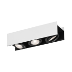 PLAFONIERA VIDAGO 3 X 5,4W LED 3000K 1530LM ALLUMINIO BIANCO E NERO DIMMER 46,5 x 13 x H11