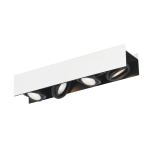 PLAFONIERA VIDAGO 4 X 5,4W LED 3000K 2040LM ALLUMINIO BIANCO E NERO DIMMER 62 x 13 x H11