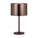 LAMPADA DA TAVOLO SAGANTO 1 X E27 METALLO MARRONE DIFFUSORE POLICARBONATO RAME Ø35 x H66 base Ø23