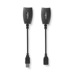 Cavo USB attivo | USB 1.1 | USB-A Maschio | RJ45 Femmina | 12 Mbps | 0.20 m | Tondo | Placcato nickel | PVC | Rame | Busta