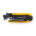 Strumento per l'installazione del Cavo dell'antenna | Pinza a crimpare | Giallo / Nero | ABS / Acciaio