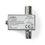 Inseritore di potenza CATV | 5-1000 MHz | perdita di inserzione: -2 dB | 75 Ohm | Zinc | Argento