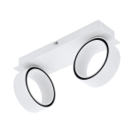 PLAFONIERA ALBARIZA LED 2X5W 3000K 1160LM METALLO BIANCO FINITURA CROMATA 31x14.5 H8