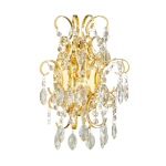 APPLIQUE FENOULLET 1 1XE14 METALLO OTTONE E CRISTALLO 29x17.5 H37