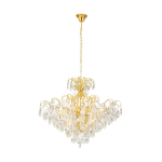 SOSPENSIONE FENOULLET 1 9XE14 METALLO OTTONE E CRISTALLO Ø73.5 H121