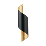 APPLIQUE JABALOYAS 1XE27 METALLO NERO DIFFUSORE ORO 16x18.5 H63