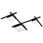 PLAFONIERA VIAREGGIO LED 39W 4900LM 3000K DIMMERABILE METALLO NERO DIFFUSORE POLICARBONATO 81.5x77.5 H7