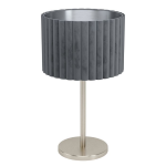 LAMPADA DA TAVOLO TAMARESCO 1XE27 METALLO NICKEL OPACO PARALUME GRIGIO INTERNO NICKEL Ø30 H52