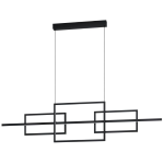 SOSPENSIONE PUEBLA 35W LED 3000K 5000 LM METALLO NERO DIFFUSORE POLICARBONATO 150x130