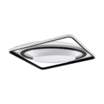 PLAFONIERA BENALAURIA LED 35W 4900 LM STRUTTURA NERO E POLICARBONATO 45 x 45 H8.5
