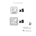 KIT DOMOTICO 5 MODULI TAPPARELLA + 8 MODULI LUCE PRESE CONNESSIONE WI-FI COMPATIBILE ALEXA GOOGLE HOME