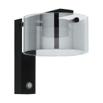 APPLIQUE COPILLOS LED 730LM 3000K METALLO NERO DIFFUSORE VETRO VAPORIZZATO FUMÈ DIMMER 15x18 H18