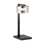 LAMPADA DA TAVOLO COPILLOS LED 730LM 3000K METALLO NERO DIFFUSORE VETRO VAPORIZZATO FUMÈ DIMMER 20x15 H42