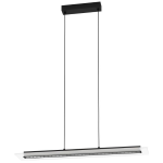 SOSPENSIONE BUCITA LED 29,5W + 2 X 14W 4350LM + 3700LM 3000K METALLO NERO DIFFUSORE POLICARBONATO SATINATO DIMMER CON TELECOMANDO 90 x 16 H150