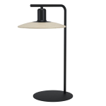 SOSPENSIONE MAYAZES 1 X GU10 LED 4,6W 3000K METALLO NERO PARALUME IN LEGNO NATURALE 25.5 x 25 H50