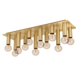 PLAFONIERA MARZENO 12 X E27 METALLO OTTONE SPAZZOLATO 93 x 29 H21.5