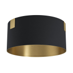 PLAFONIERA TORTOLA 1 1 X E27 METALLO INTERNO OTTONE DIFFUSORE IN TESSUTO Ø45 H23.5