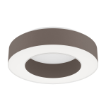 PLAFONIERA GUAMARE LED 34W 3980LM 2700K - 6500K TESSUTO CAPPUCCINO DIFFUSORE POLICARBONATO DIMMER CON TELECOMANDO Ø53 H13.5