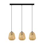 SOSPENSIONE DEMBLEBY 1 X E27 ROSONE METALLO PARALUME LEGNO NATURALE 90 x 20 H110