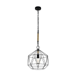 SOSPENSIONE COTTINGHAM 1 X E27 STRUTTURA METALLO NERO Ø37 H110