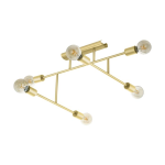 PLAFONIERA BELSIANA 1 6 X E27 STRUTTURA METALLO OTTONE SPAZZOLATO 115.5 x 49.5 H45.5