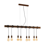 SOSPENSIONE TOWNSHEND 4 8 x E27 METALLO MARRONE ANTICO 
