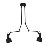 PLAFONIERA TAKELEY 2 X E27 REGOLABILE METALLO NERO 198 H132.5