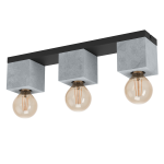 PLAFONIERA PRESTWICK 3 3 X E27 CUBO IN CEMENTO 49 x 9 H11