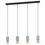 SOSPENSIONE PRESTWICK 3 3 X E27 PARALUME CEMENTO GRIGIO 92.5 x 5.5 H110