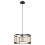 SOSPENSIONE DELLOW 1 X E27 STRUTTURA METALLO PARALUME RETICOLATO OTTONE Ø45 H110