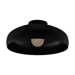 PLAFONIERA MOGANO 1 X E27 STRUTTURA METALLO NERO Ø40 H17