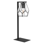 SOSPENSIONE MARDYKE 1 X E27 STRUTTURA METALLO NERO PARALUME VETRO 19 x 15 H50.5